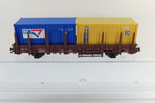 Trix H0 Rungenwagen mit Containern, DC, KKK NEM, NEU in EVP #9148 | Zustand: Gebraucht