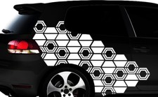 Hexagon Pixel Cyber Wabenmuster Waben xc XXL Set Auto Aufkleber Sticker Tuning