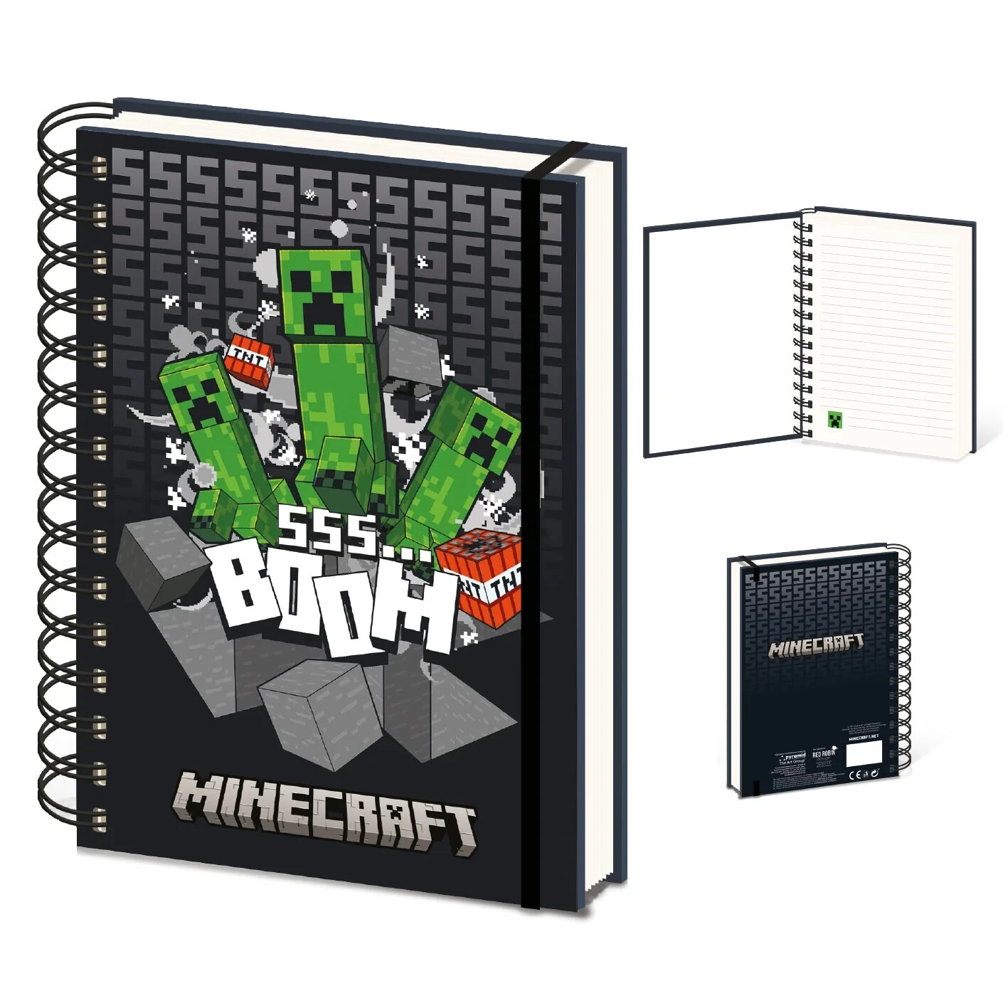 Gift idea Minecraft Gamer Journal 3D Lenticular A5 kids teen hard cover black