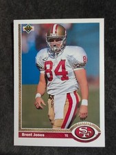 1991 Upper Deck Brent Jones  #351 San Francisco 49ers Football Card