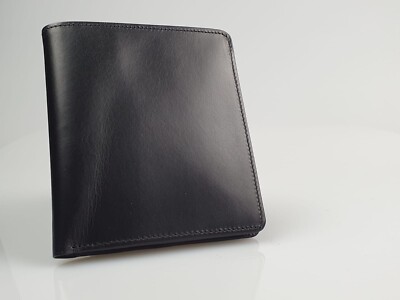 Lichfield Black Bridle Calf Leather Bifold Wallet (100 x 115mm) - 2024/15