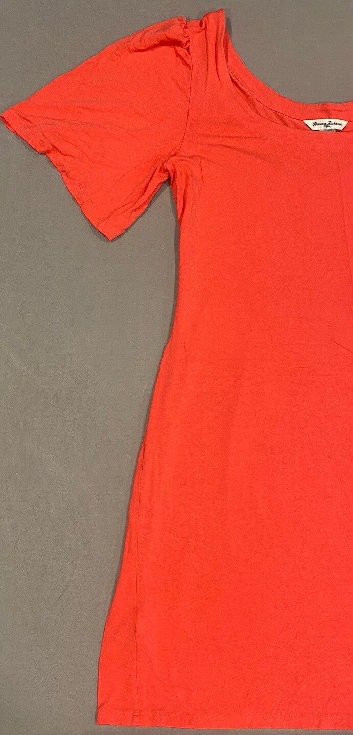 Tommy Bahama Women's Dress M Orange Viscose Short Sleeve T-Shirt