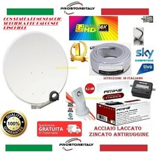 KIT SAT BALCONI+STAFFA RINGHIERE: PARABOLA 60CM+LNB 1 USCITA +CAVO+SAT FINDER