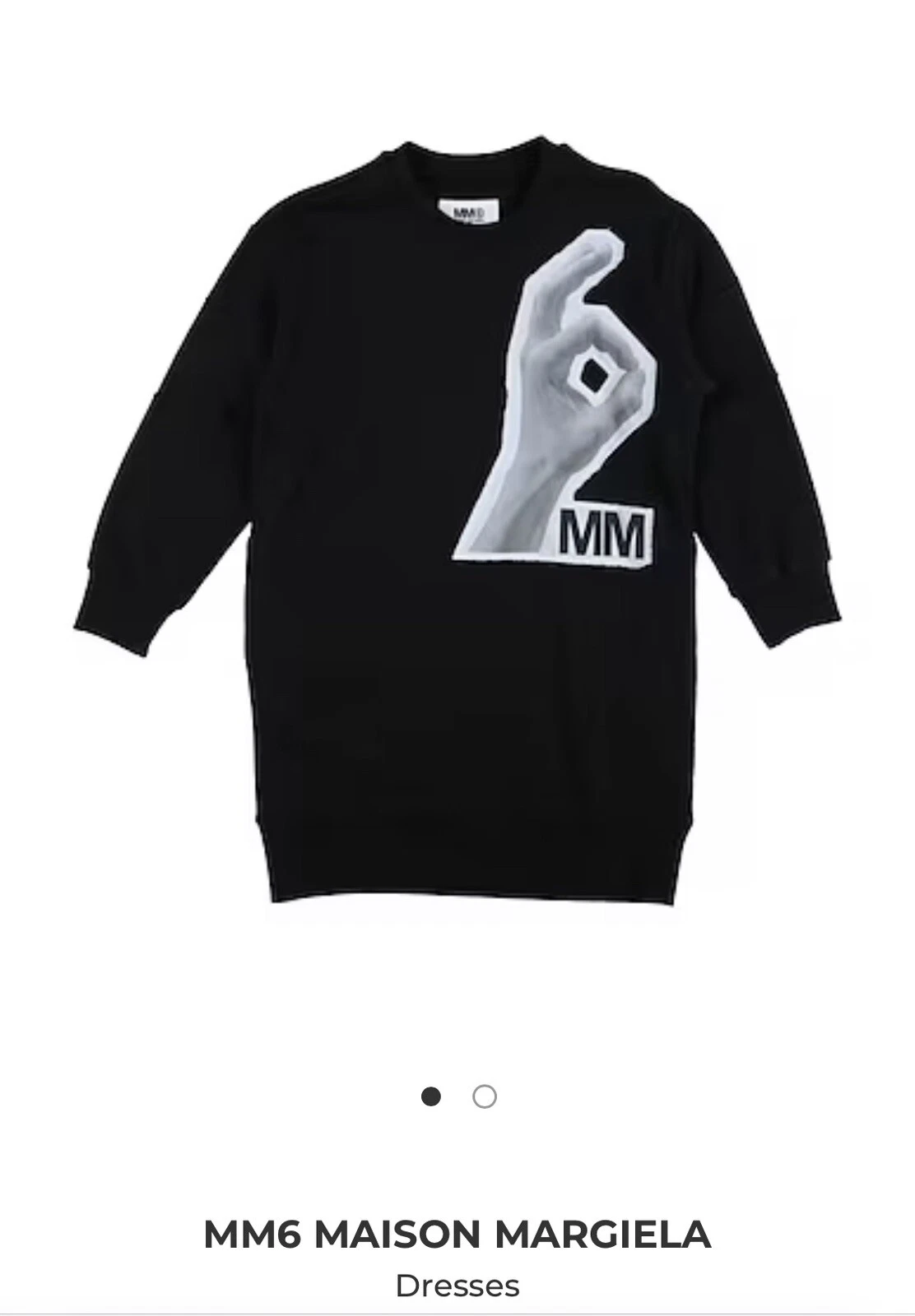 Abito nero Maison Margiela età 8 mm 6