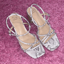 A New Day Snakeskin Block Heels