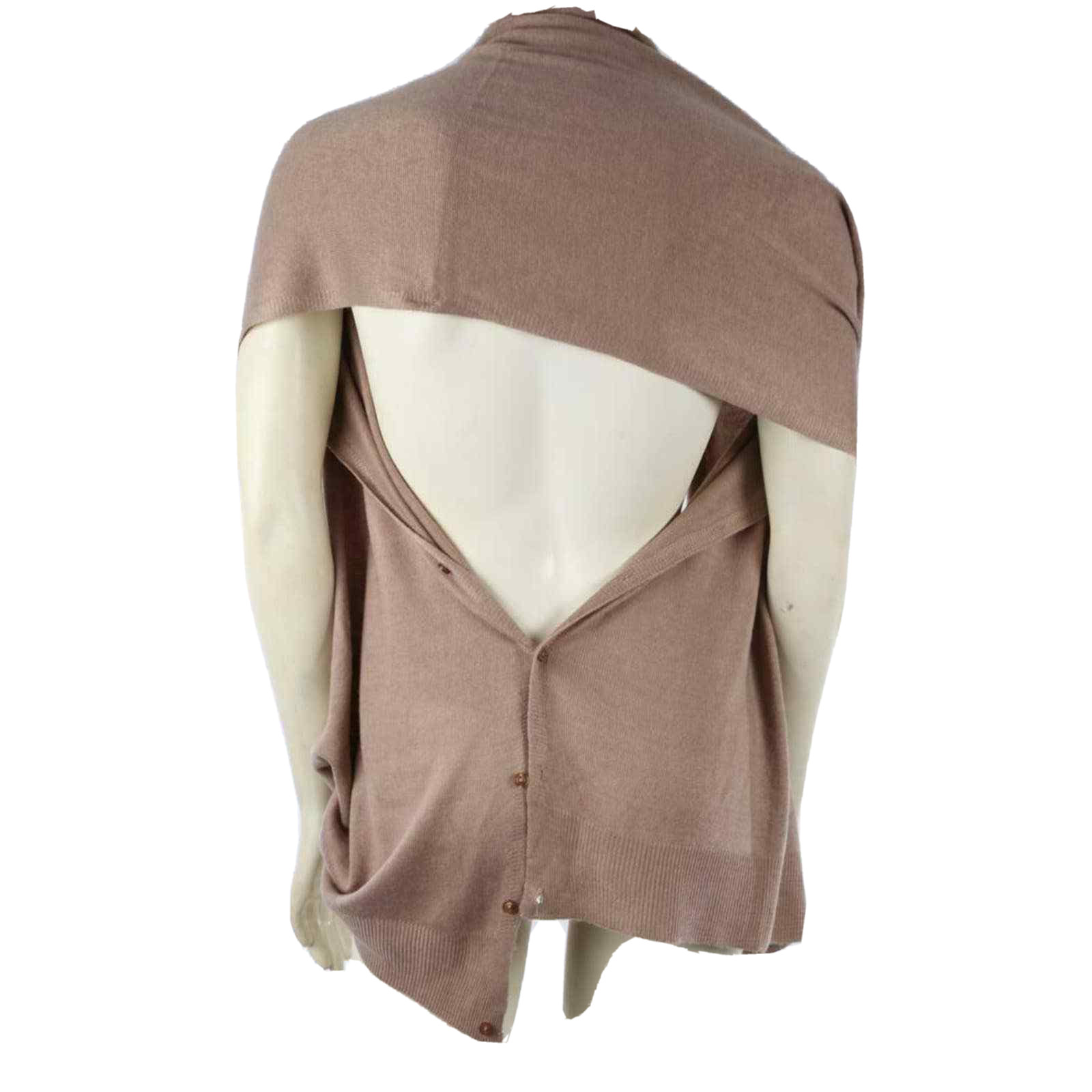 Light Brown Button Down Short Backless Cardigan S… - image 9