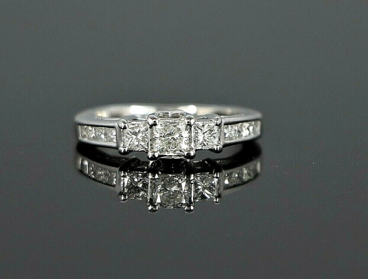 2 699 Kay ZEI 14K White Gold 1.00ct Princess Cut Diamond