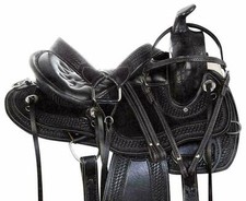 Premium Leather Western Racing Horse Tack Saddle With Padded Seat Size 10"-18.5"
