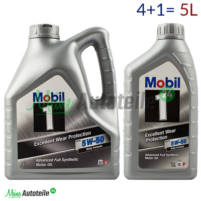 Mobil 1 5w50 FS X1 X2 Peak Life Nachfolger Motoröl 5 Liter  5L= 4L+1L