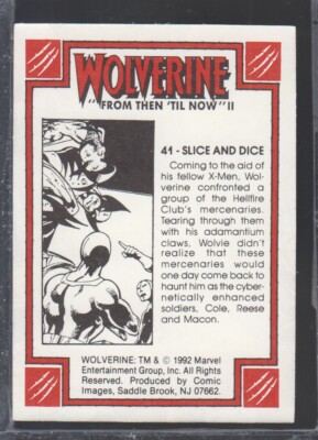 Wolverine From Then 'Til Now II #41 Slice and Dice 1992 | eBay
