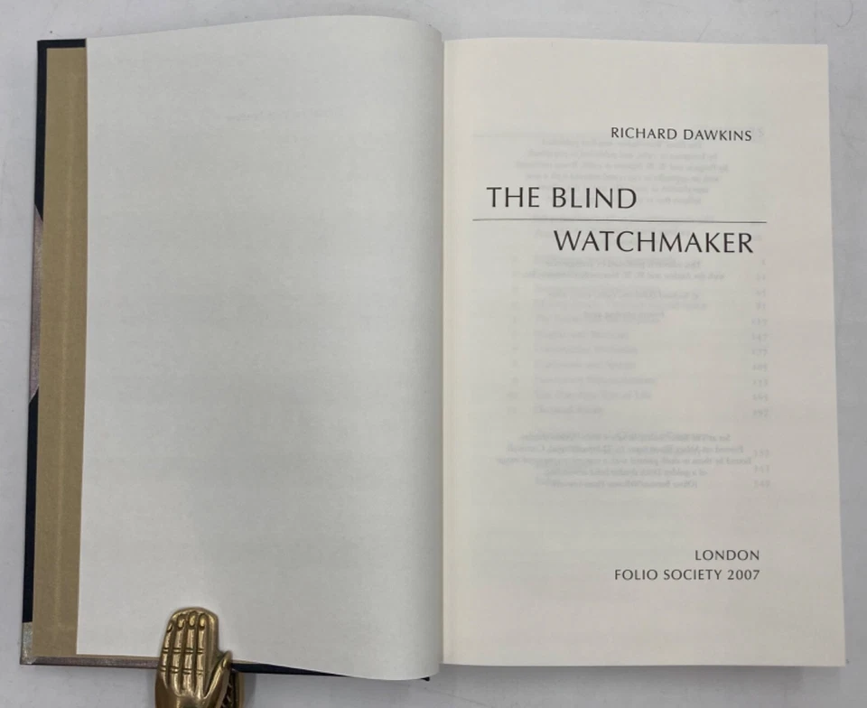 Richard Dawkins The Blind Watchmaker Folio Society 2007 Slipcase Illustrated Foto 3 de 4