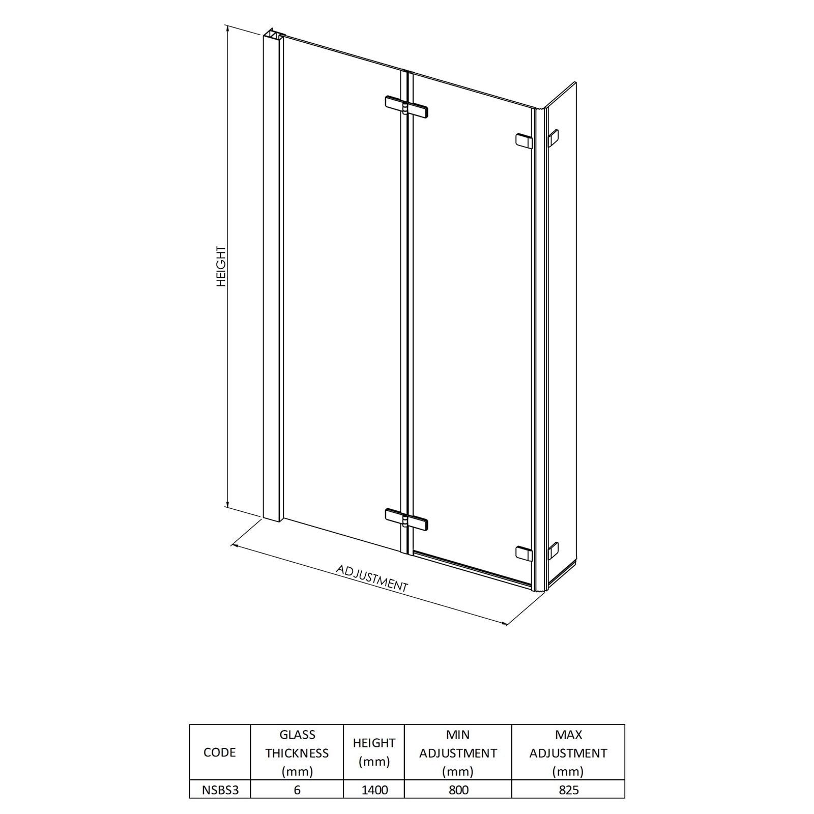 Nuie LShaped Bath Screen Double Hinged Frameless Reversible Bathroom Shower 5055369043866 eBay