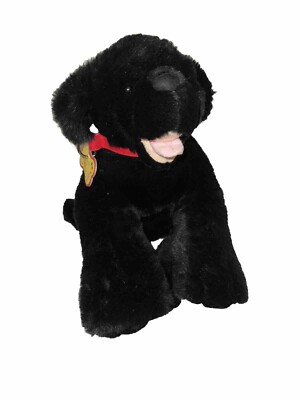 Build A Bear Play By Play Pup Black and Red Collar ''Joy''