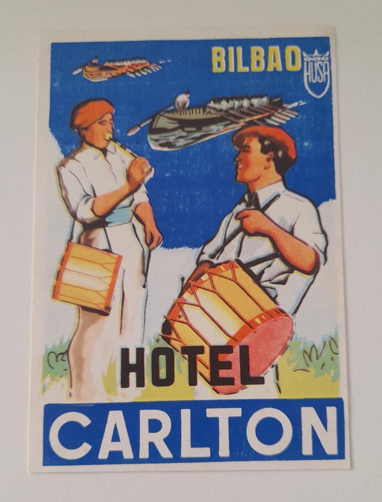 CARLTON Hotel luggage label BILBAO Spain eBay