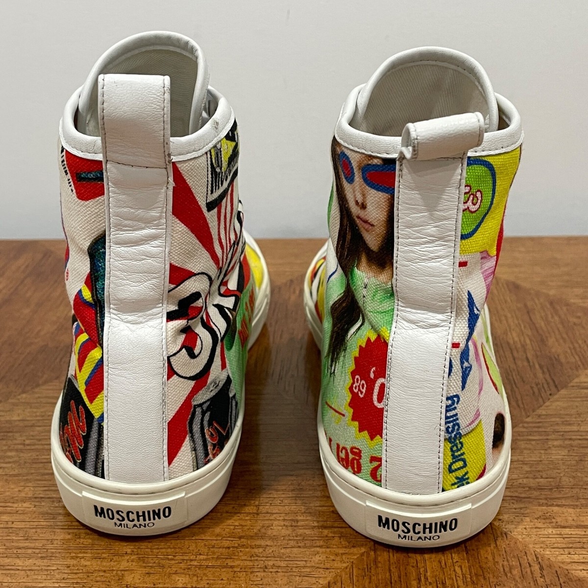 Moschino 25SS イヤリング マルチカラー Moschino Couture Hi Sneakers Womens 9.5 41 Graphic Print