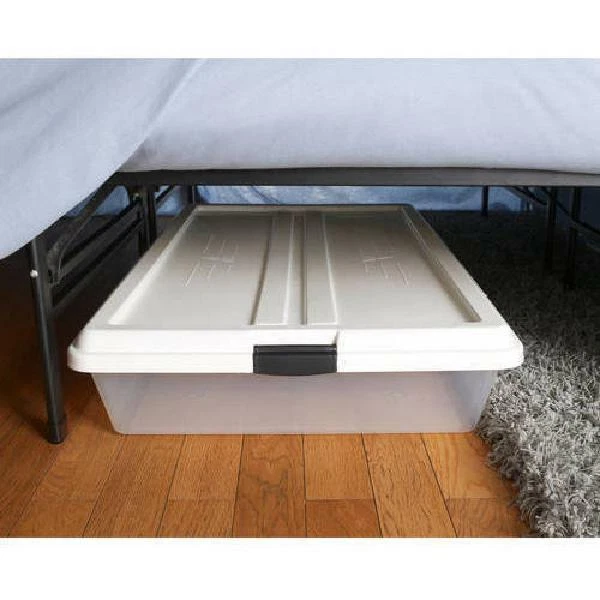 Каркас кровати платформа металлическое основание основа под хранение высокопрочная 14 дюймов двойная - Изображение 2 из 4