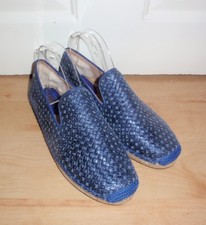 BNIB UGG womens SANDRINNE blue metallic basket espadrille summer flats UK 7.5 EU