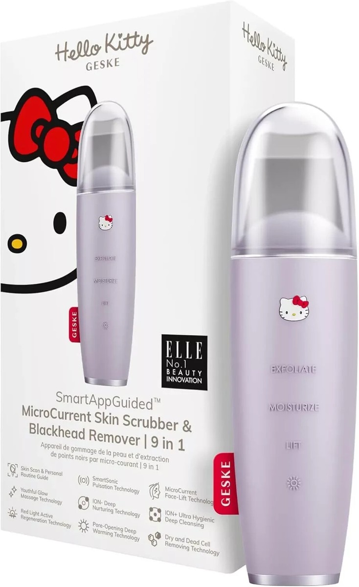 GESKE Hello Kitty 美容器セット 3点 GESKE Hello Kitty MicroCurrent Skin Scrubber & Blackhead Remover