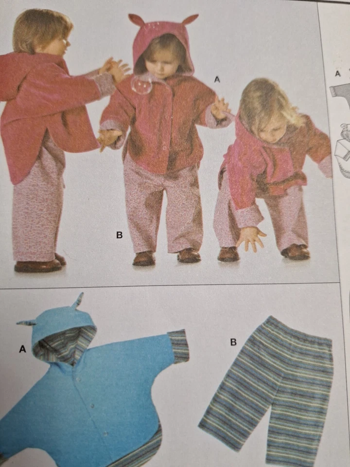 Jacket Hooded Pants Boys Girls 3M 6M 9M 12M 18M 2 Burda 9780 Sewing Pattern Easy - Image 2 of 4