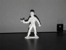 Processed Plastic Space Ranger figure with laser pistol - White Plastic 1980s