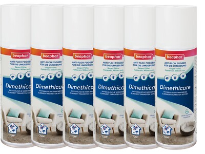 Beaphar  Dimethicare 6 x 200ml Anti-Floh Fogger  Zecken Flöhe Flohbombe