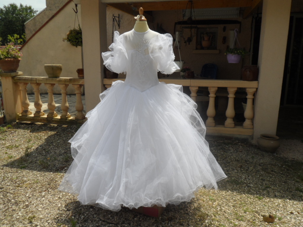 robe de marieé 1970 vintage pronuptia xxe excellent etat UK