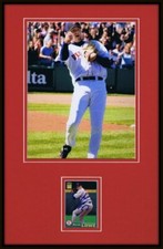 Derek Lowe Signed Framed 11x17 Photo Display Boston Red Sox