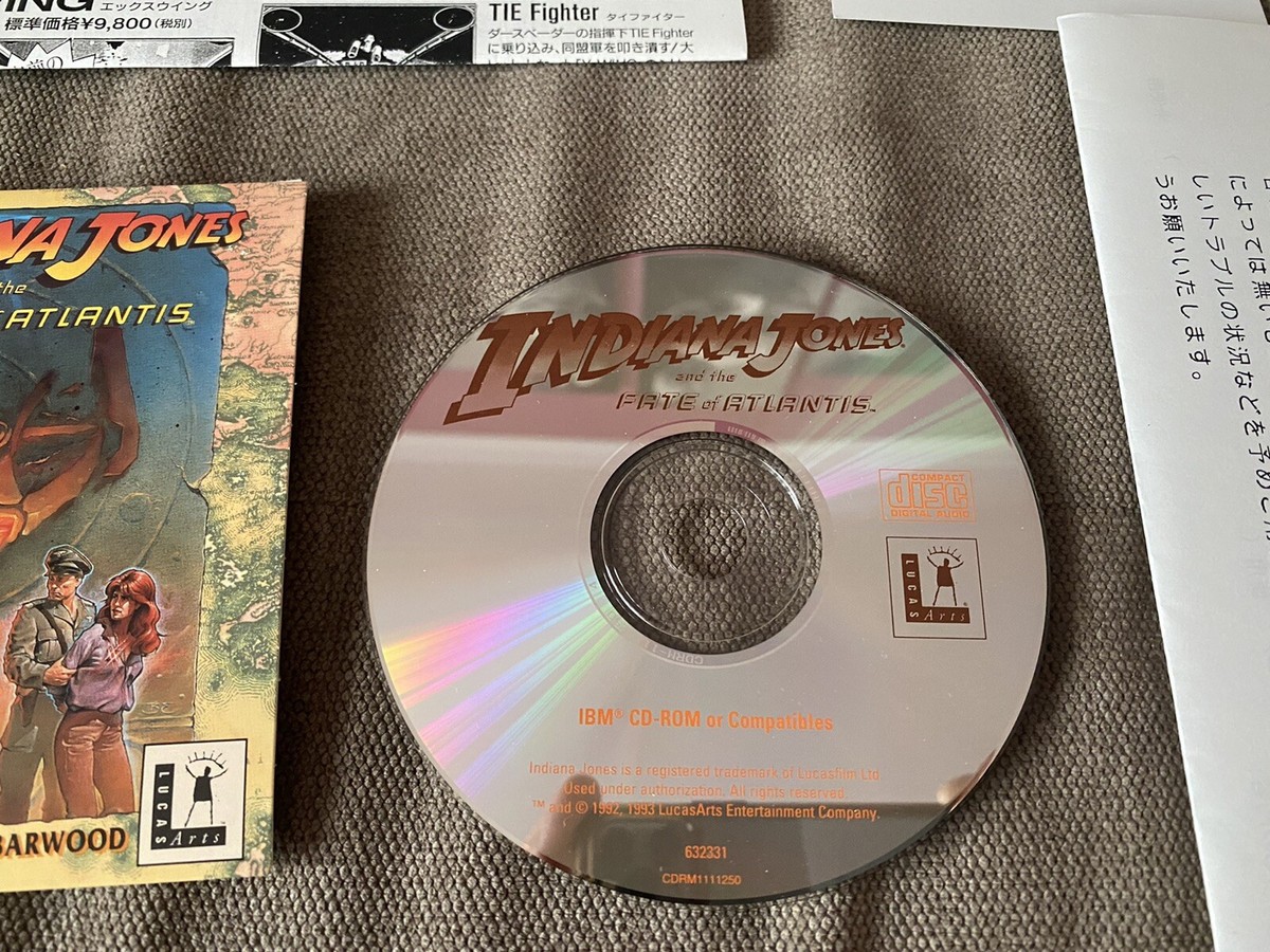 PCゲーム　INDIANA JONES/FATE of ATLANTIS Indiana Jones and the Fate Of Atlantis (PC/DOS) Longplay