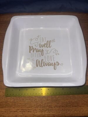 REAL! Precious Moments Brownie Baking Dish 182422 9x9 2018 Eat Pray Love