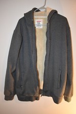 Laoluntu Men's Gray Lined Zip Up Sweatshirt Size XL - Extremely Warm