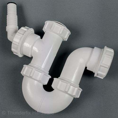 Appliance Waste Trap Half P Trap 40mm Washing Machine Drain Hose Spigot