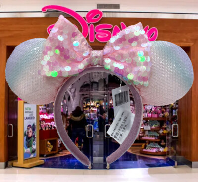 Shanghai Disney Resort Disney Parks Exclusive Pink Floral Minnie Ears Headband New Pink Floral Minnie Ear Headband at Walt Disney World  main image 3