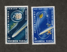 ROMANIA Sc C269-70 NH issue of 1986 - SPACE