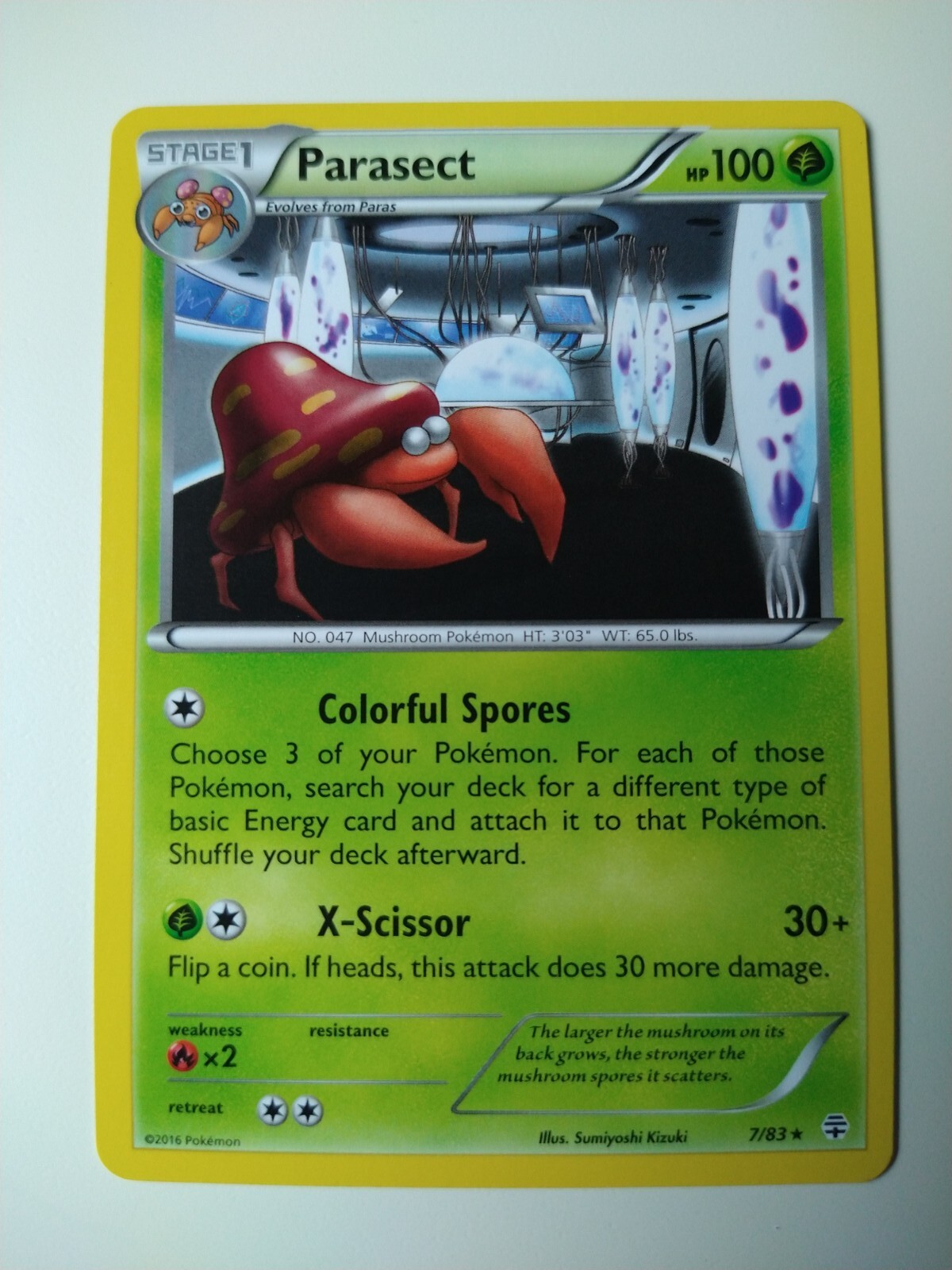 Pokémon Parasect 7/83 XY Generations Non Holo Rare TCG