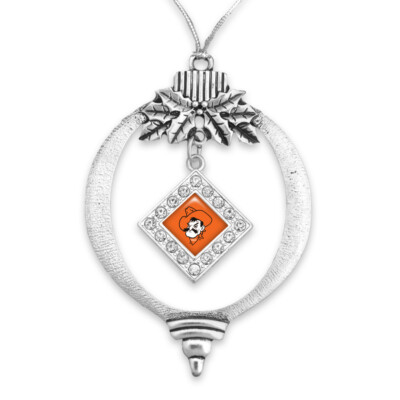 48585 Oklahoma State Cowboys Bulb Team Logo with Rhinestones Ornament