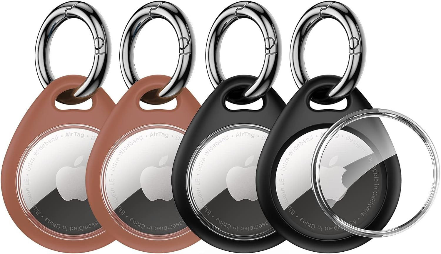 Unbreakcable Protective Case for Airtags, [4-Pack] Airtags Loop Holder, Scratch-