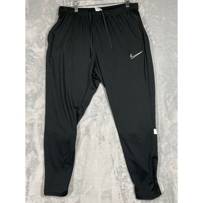 Nike Mens Dri-FIT Academy Soccer Training Pants Black XL Ankle Zip Joggers