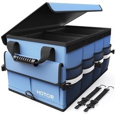 Car Trunk Organizer - Foldable Trunk Organizer for SUV - Medium Blue