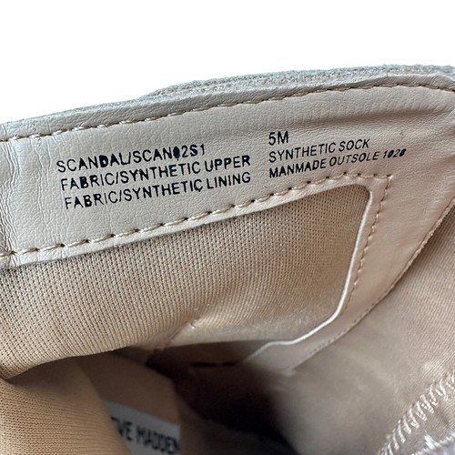 Steve Madden Stivali Scandal Cammello Beige Ecopelle Scamosciata Fibbia Stivaletto Donna Tg 5 - Foto 5 di 12