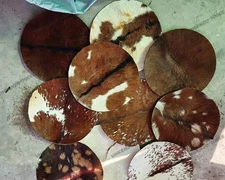 “Set of 5 Mix Natural Cowhide Drum Heads – Shamanic Hand Drum Skins