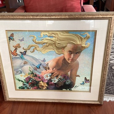 Thomas Blackshear II Original 1996 ''Golden Breeze'' Print #46 Of 850. Signed, COA