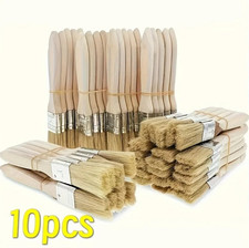10pcs Pig Bristle Paint Brushes Wood Handle A...