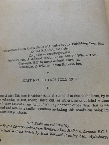 The Worlds of Robert Heinlein - First NEL Edition 1970 Vintage Paperback RARE - Picture 9 of 13