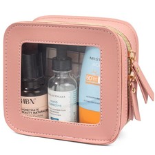 LETGO Mini Clear Makeup Bag, Small Cosmetic Bags Travel Toiletry Pouch Organi...