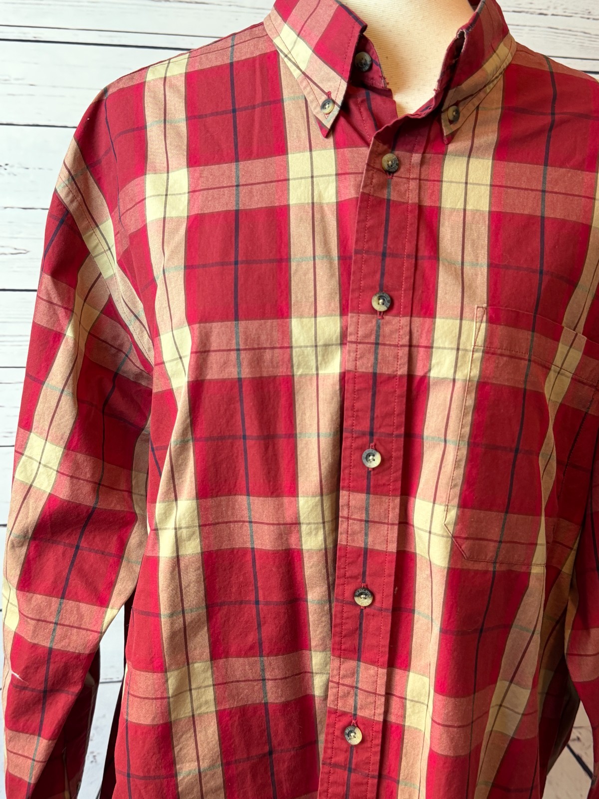 Pendleton button front shirt Large LoNg Plaid Wes… - image 3