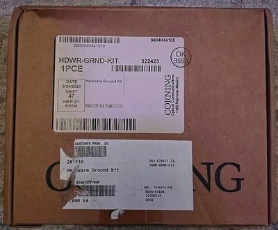 CORNING HARDWARE GROUND KIT PART NUMBER 322423 2 Wires
