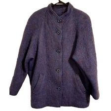 Vintage Avoca Handweavers Ireland Mohair Wool Coat Lined Women’s Size S