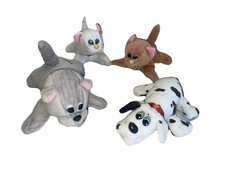 Vntg Pound Puppy  3 Pound-purries Wht/gry/orng/ptch.