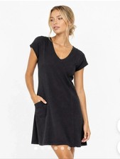 Toad & Co Aquaculture Short Sleeve Black Dress Size Medium