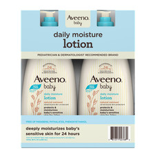 Aveeno Baby Daily Moisture Lotion with Pump, 24hr Protection, 18 fl. oz., 2 pk.